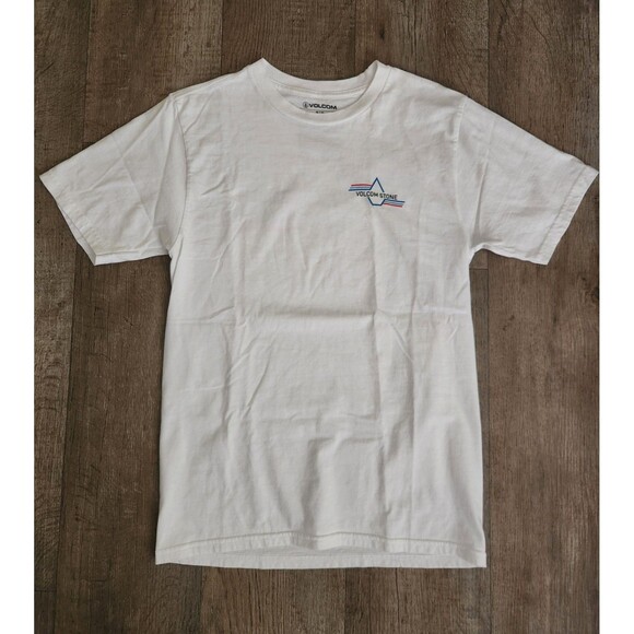 VOLCOM T-Shirt Men's Medium White "Volcom Stone" Skateboarding Graphic Tee *EUC* - Picture 1 of 5